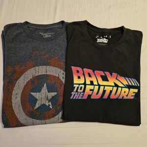 Captain America And Back To The Future Graphic Tee Bundle